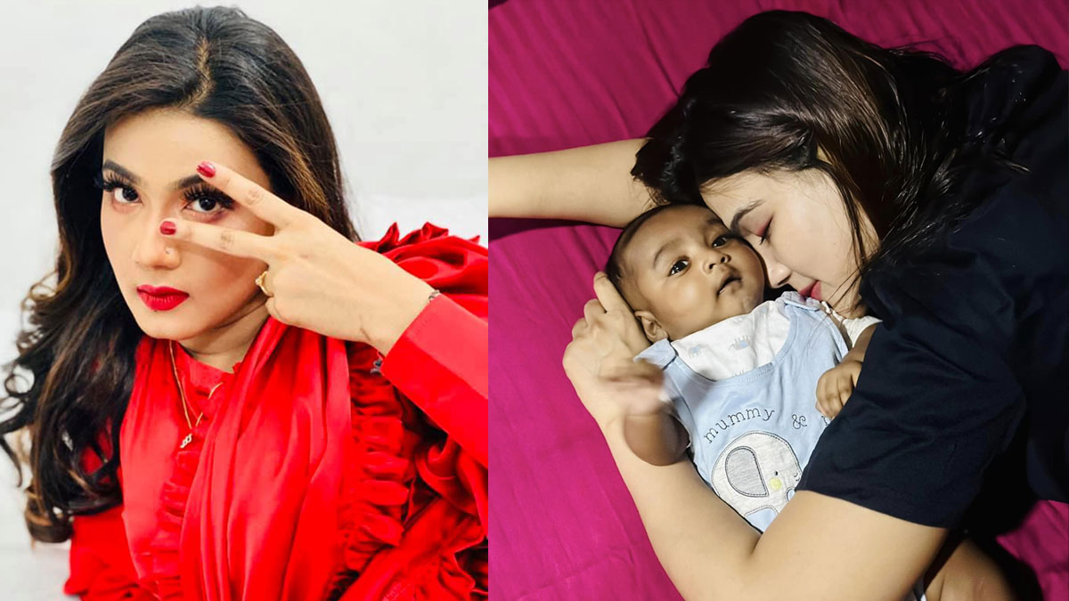 ছেলের ছবি প্রকাশ্যে আনলেন মাহি