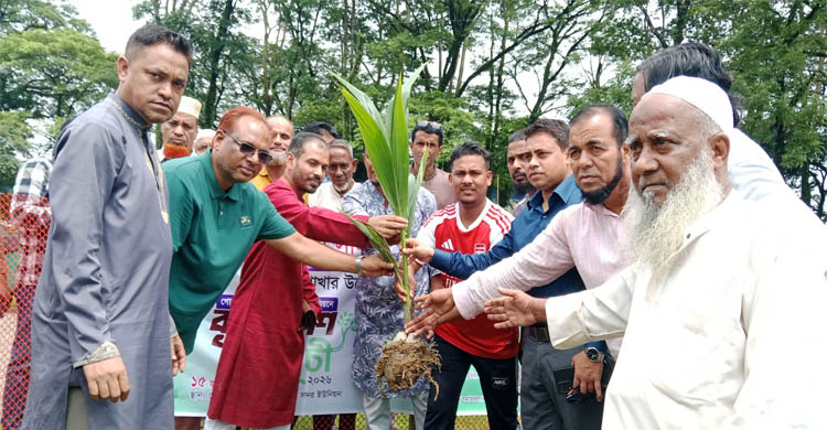 গোয়াইনঘাট প্রবাসী সমাজকল্যাণ পরিষদের বৃক্ষরোপণ কর্মসূচির উদ্বোধন