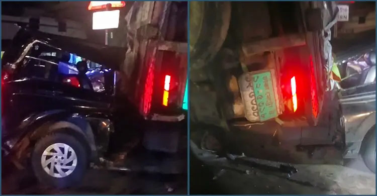 বগুড়ায় ট্রাক-মাইক্রোবাস সংঘর্ষে নি হ ত ২, আ হ ত ৭