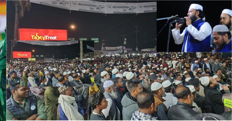 চারখাই বাজারে ফখরুল ইসলামের নির্বাচনী সভায় জনতার ঢল