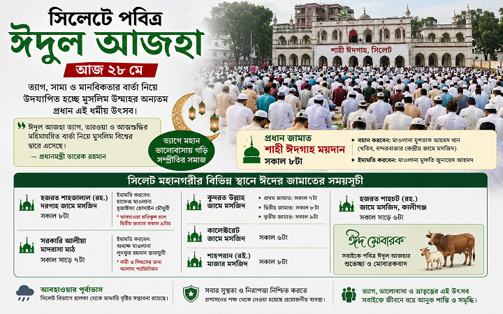 পবিত্র ঈদুল আজহা আজ