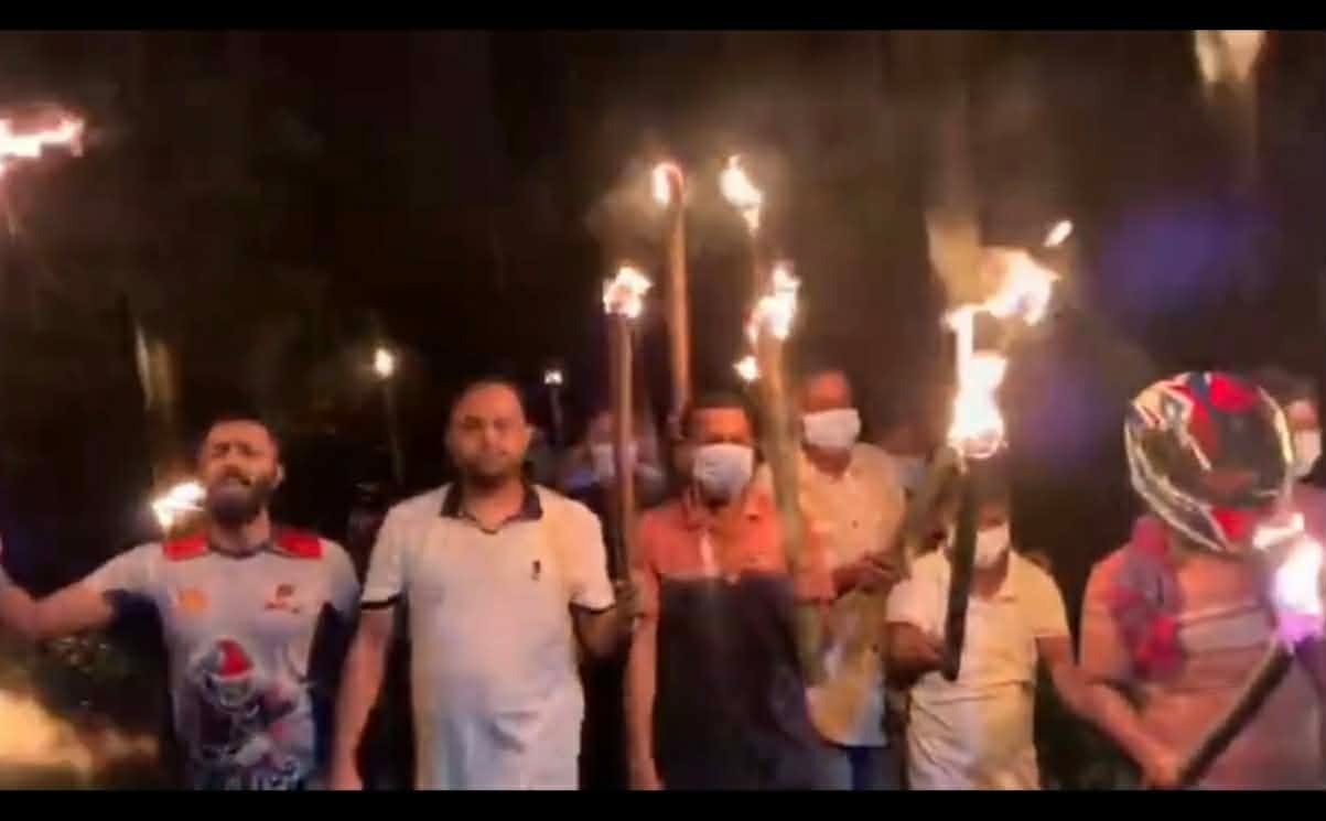ছাতকে নি'ষিদ্ধ সংগঠন ছাত্রলীগের মশাল মিছিল
