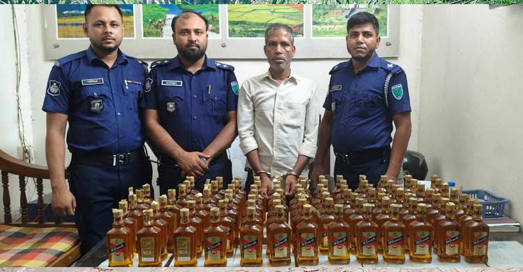 জৈন্তাপুরে ৮৯ বোতল বি দে শি ম*দ সহ আ ট ক ১