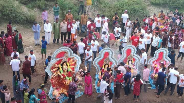 কমলগঞ্জে প্রতিমা বিসর্জনের মধ্য দিয়ে দুর্গোৎসব সম্পন্ন