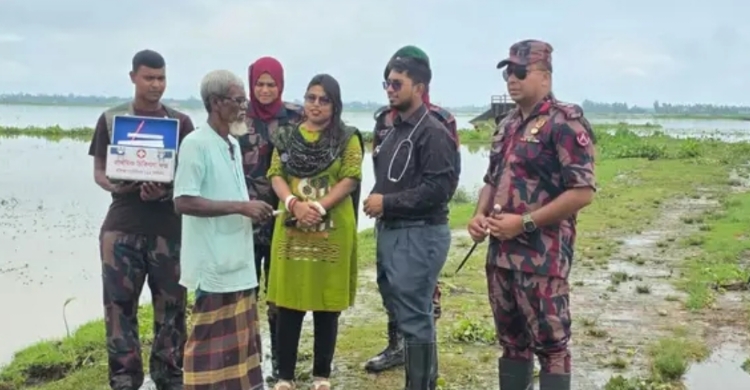 হবিগঞ্জে ৫৫ বি জি বি র ফ্রি মেডিকেল ক্যাম্প: ৪০০ পরিবারে চিকিৎসা, ড্রো নে ত্রাণ বিতরণ