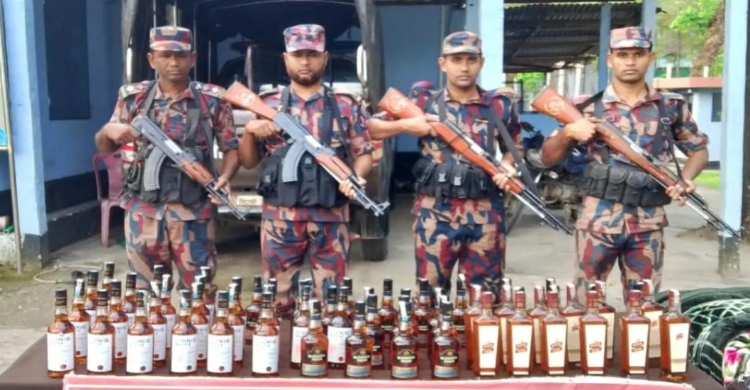 সিলেট সীমান্তে বি জি বি র অভিযানে ৪৮ লাখ টাকার চোরাচালানী মালামাল আ ট ক