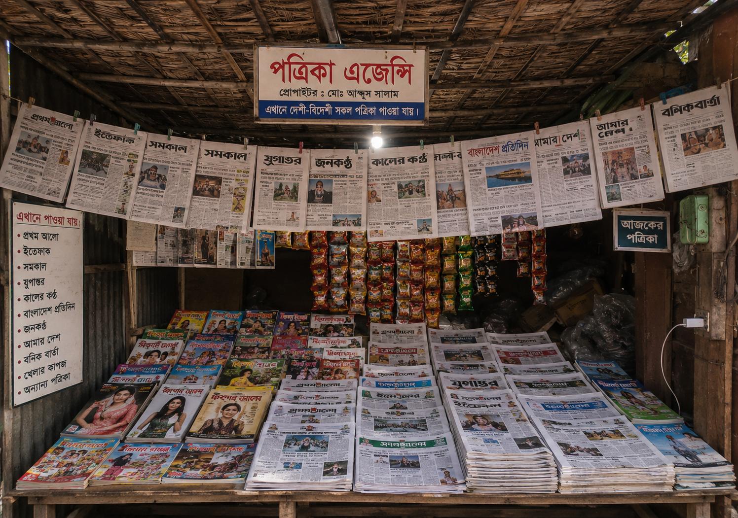 বালাগঞ্জে ৪০ বছরের পুরোনো পত্রিকা এজেন্সি উ*চ্ছেদের শ*ঙ্কা