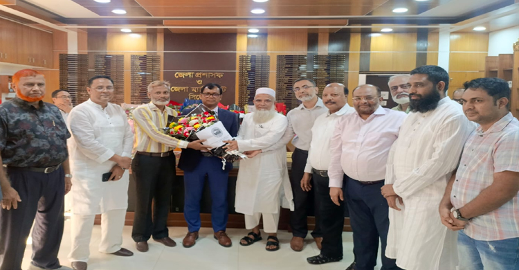 নাবনিযুক্ত জেলা প্রশাসককে সিলেট মেট্রোপলিটন চেম্বার নেতৃবৃন্দ'র শুভেচ্ছা