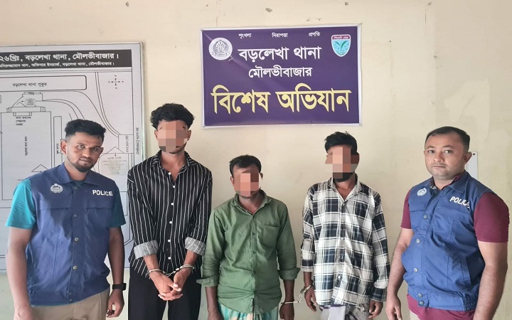 বড়লেখায় নারী-শিশু নি/র্যা/ত/ন মামলার আ/সামিসহ গ্রে/প্তার ৩