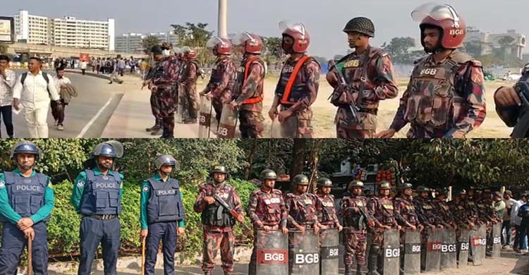 বিমানবন্দর ও যমুনাসহ গুরুত্বপূর্ণ স্থানে বি জি বি মোতায়েন
