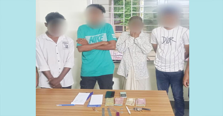 সিলেটে পুলিশের জালে ৪ জুয়াড়ি
