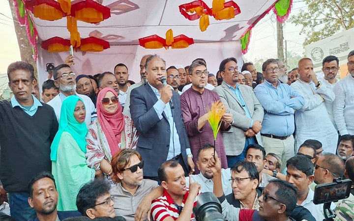 এমরান চৌধুরীর সমর্থনে গোলাপগঞ্জে যুবদলের বিশাল জনসভা ও প্রচারমিছিল