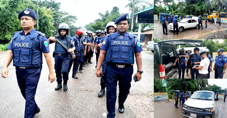 আইন-শৃঙ্খলা পরিস্থিতি নিয়ন্ত্রণে জৈন্তাপুরে পুলিশের মোবিলাইজেশন ড্রিল