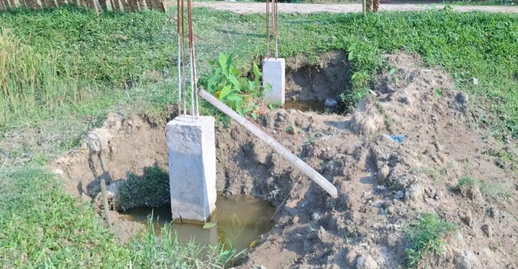নবীগঞ্জে চাঁদা না দেওয়ায় সৌদি প্রবাসীর বাড়ির নির্মাণকাজ বন্ধ!