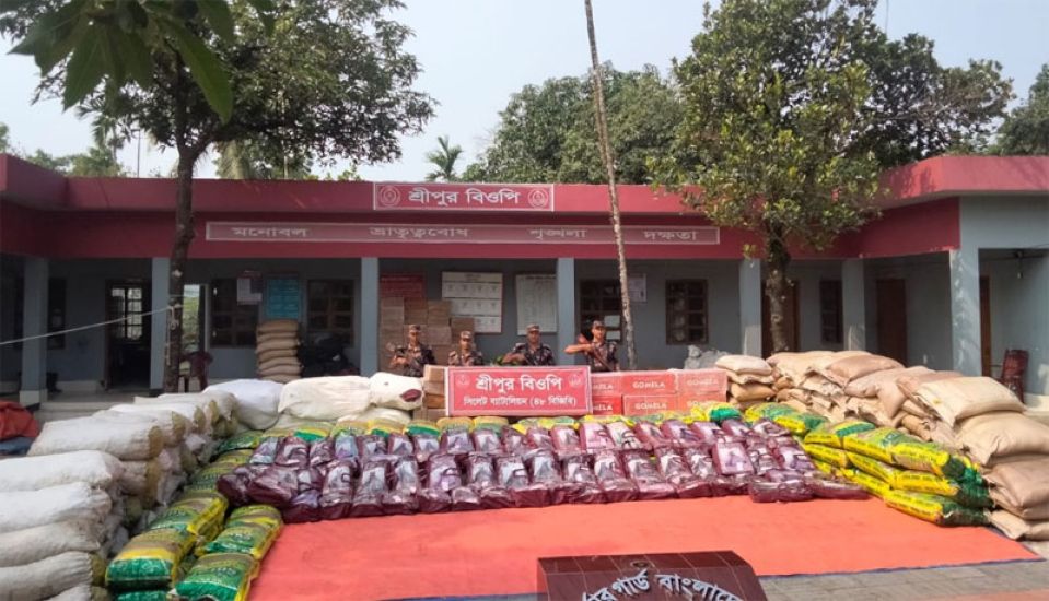 সিলেটে আড়াই কোটি টাকার ভা*রতীয় পণ্য জ*ব্দ