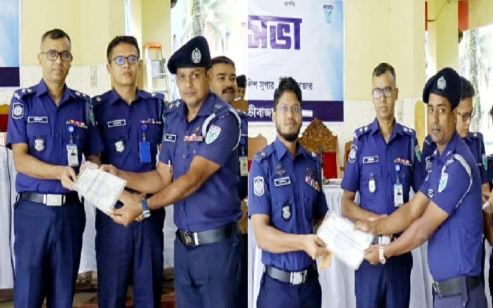 মৌলভীবাজার জেলার শ্রেষ্ঠ এসআই বড়লেখা থানার দেবল সরকার
