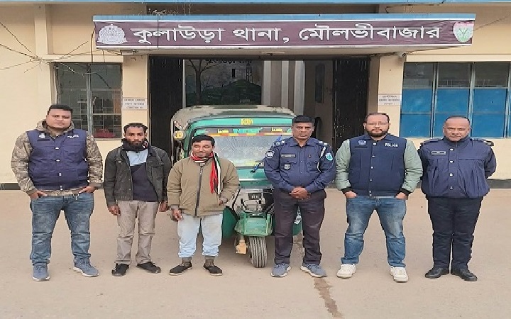 কুলাউড়ায় ছিনতাই হওয়া সিএনজি সিলেট থেকে উ*দ্ধার, গ্রে*প্তার ২