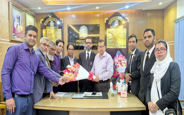 সিলেট জেলা আইনজীবী সমিতির নবনির্বাচিত  নেতৃবৃন্দকে ইমদাদ হোসেন চৌধুরীর অভিনন্দন