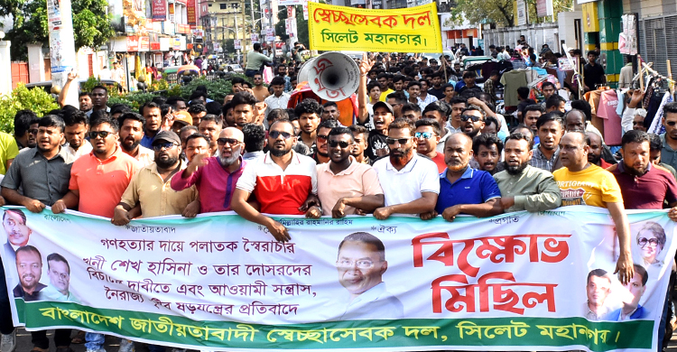 আওয়ামী স ন্ত্রা স ও নৈ*রাজ্য সৃষ্টির ষ ড় য ন্ত্রে র প্র*তিবাদে সিলেট বি ক্ষো ভ 