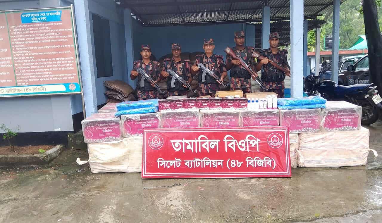 সিলেটে প্রায় ২ কোটি টাকার চো*রাই প*ণ্য জব্দ