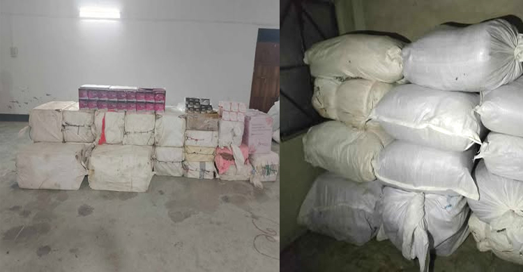 সিলেটে সে না বা হি নী র অ ভি যা নে কোটি টাকার ভা র তী য় পন্য আ ট ক