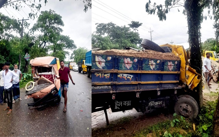 জৈন্তাপুরে ট্রাক-লেগুনার মু*খোমুখি সংঘ*র্ষ, আহ*ত ২