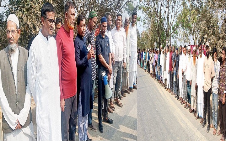 সিলেটে অপপ্রচারের প্রতিবাদে ব্যবসায়ীদের মানববন্ধন