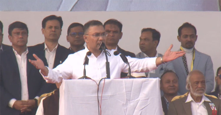 সংবর্ধনা মঞ্চে তারেক রহমান, নেতাকর্মীদের বাঁধভাঙা উচ্ছ্বাস