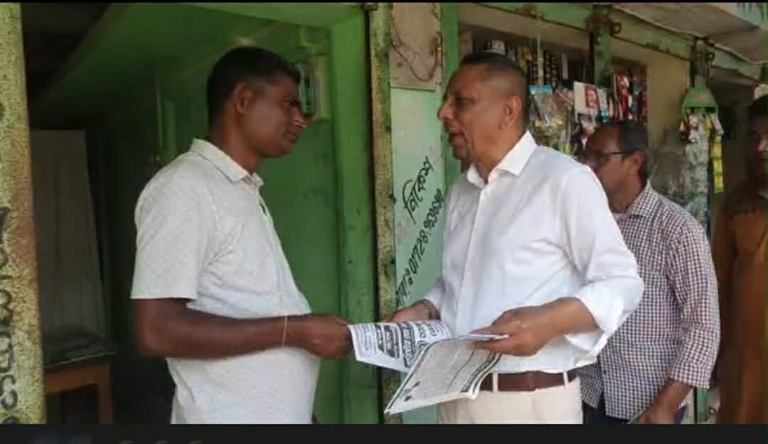 বিদ্রোহী প্রার্থীর পক্ষে প্রচারণায় জগন্নাথপুর বিএনপির সাবেক সভাপতি আক্তার হোসেন