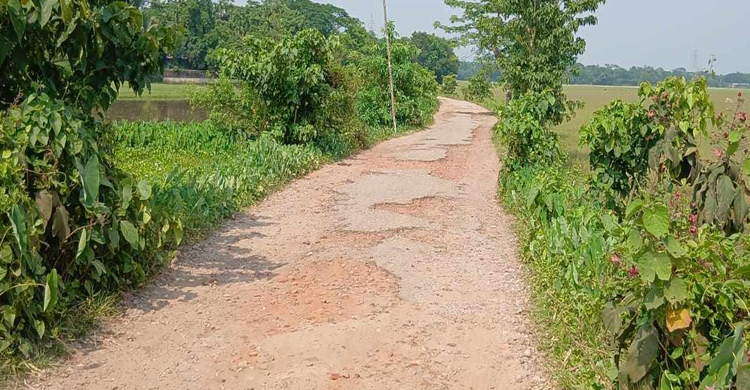বিশ্বনাথে খানাখন্দে ভরা সড়ক, মানুষের ভো গা ন্তি