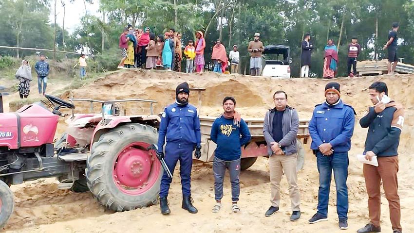 হবিগঞ্জে অবৈধ মাটি কাটার অপরাধে ৫০ হাজার টাকা জরিমানা
