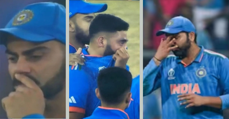 ভারতীয় শিবিরে হাহাকার, রোহিতের কান্না