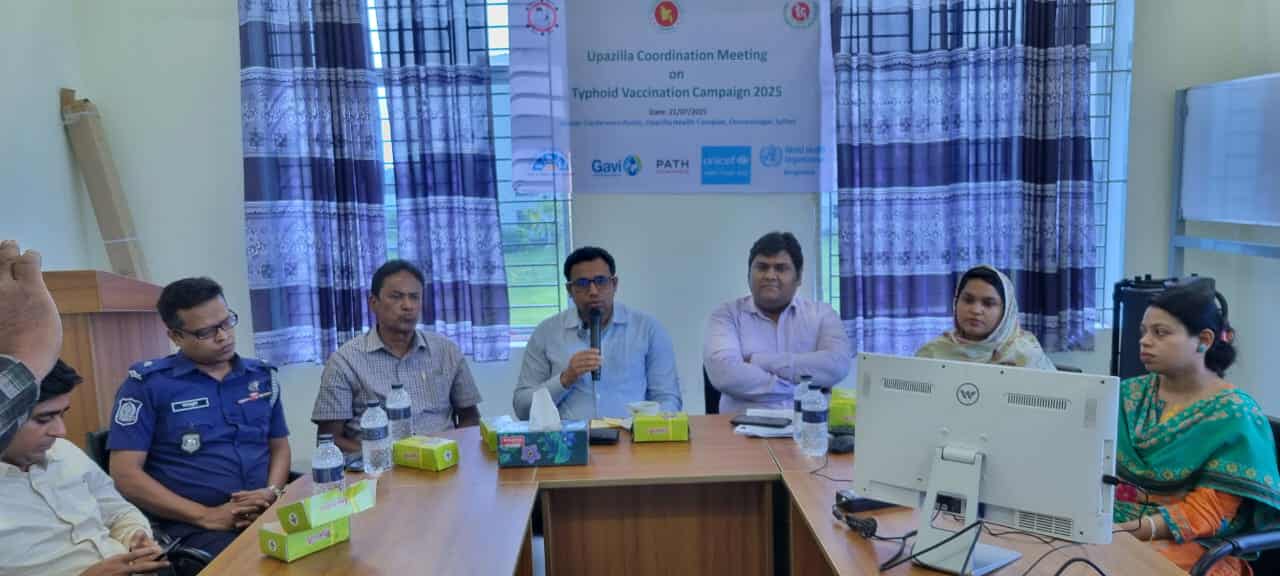 ওসমানীনগরে টাইফয়েড ভ্যাকসিনের অ্যাডভোকেসি সভা
