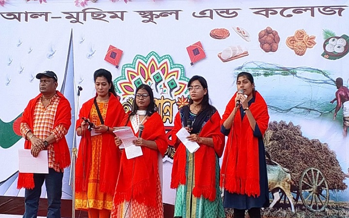 পিঠা উৎসবে মুক্তাক্ষরের  আবৃত্তি পরিবেশন