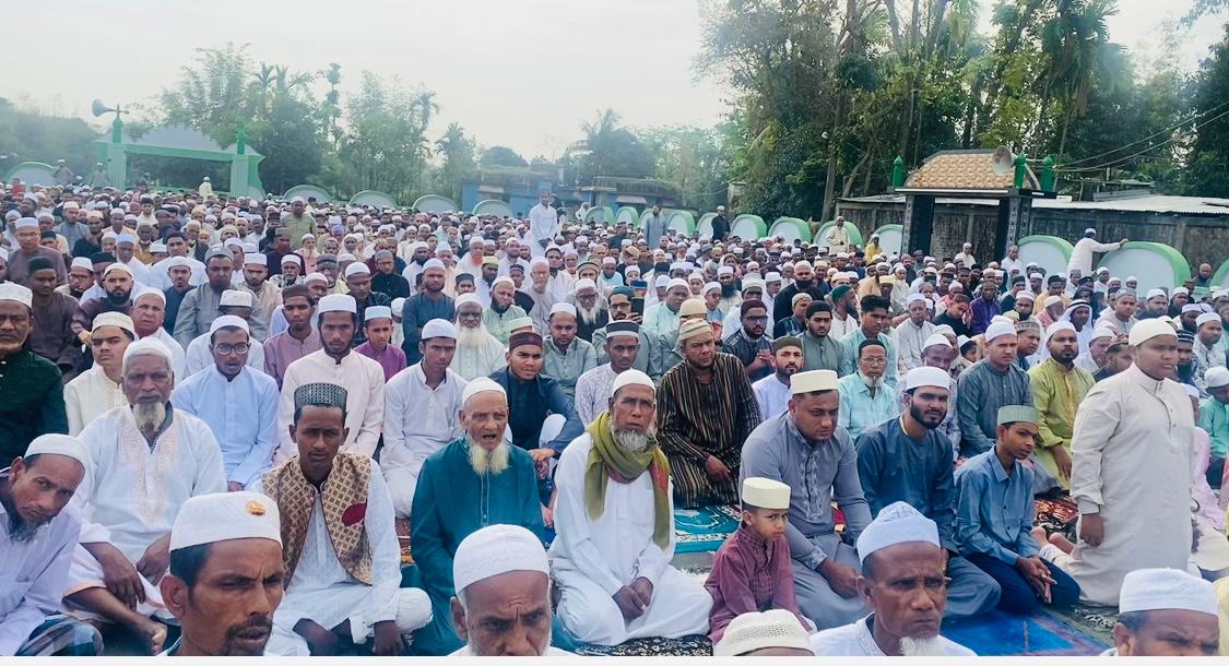 গোলাপগঞ্জের রাণাপিং শাহী ঈদগাহে ঈদের জামাত সম্পন্ন