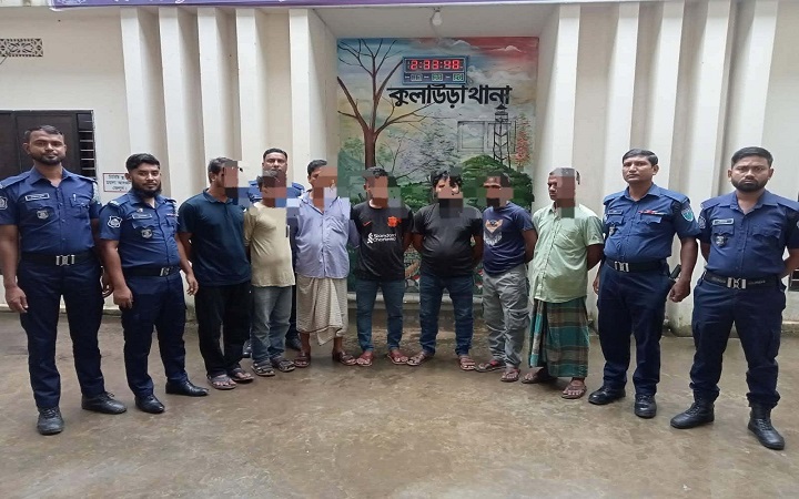 কুলাউড়ায় সা*জাপ্রাপ্ত আ*সামিসহ ৭ জন গ্রে*প্তার
