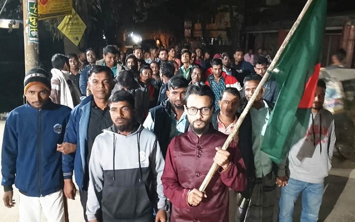 গোয়াইনঘাটে জাহিদ খানের বহিষ্কারাদেশ প্রত্যাহারে  আনন্দ মিছিল