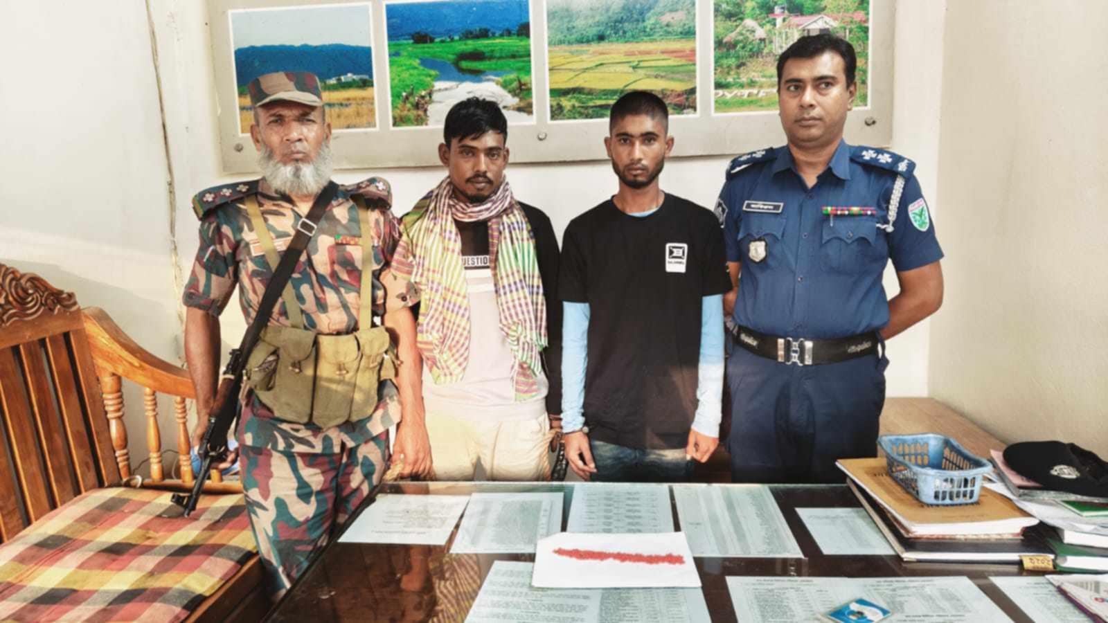 জৈন্তাপুরে বি জি বি'র অভি-যানে ১৮৩ পিস ইয়া*বাসহ দুইজন আ ট ক