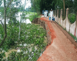 কুশিয়ারা নদী ভাঙন, ৯ দিন ধরে সড়কে যান চলাচল বন্ধ