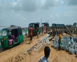 ৭ দিন পর জগন্নাথপুর-আউশকান্দি মহাসড়কে যান চলাচল শুরু