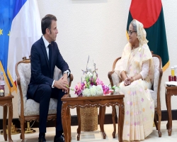 প্রধানমন্ত্রীর সঙ্গে বৈঠকে ফ্রান্সের প্রেসিডেন্ট 