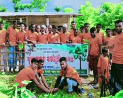 গোয়াইনঘাটে আলোর দিশারী তরুণ সংঘের বৃক্ষরোপণ কর্মসূচি