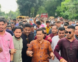 ২১ শে আগস্ট গ্রেনেড হামলার প্রতিবাদে শান্তিগঞ্জে প্রতিবাদ মিছিল ও সভা