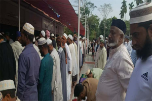 জগন্নাথপুরে ঈদুল ফিতরের জামাত শান্তিপূর্ণ পরিবেশে অনুষ্ঠিত