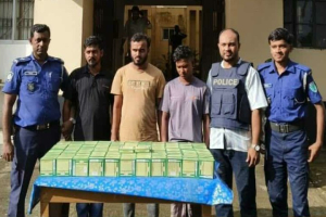 গোয়াইনঘাটে বিপুল পরিমাণ ভা র তী য় ইনজেকশনসহ আ ট ক ৩