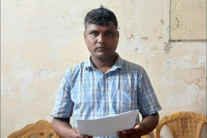 অ প প্র চা রে র প্র'তি'বা'দে কানাইঘাটে যুবদল নেতার সংবাদ সম্মেলন