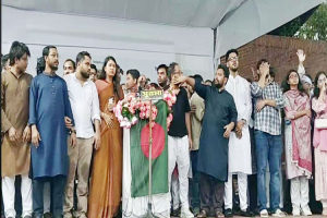 শহিদ মিনারে এনসিপির সমাবেশে বক্তৃতায় মুখর সিলেট