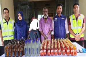 কোম্পানীগঞ্জে ই য়া বা ও বিদেশী ম*দসহ গ্রে প্তা র ২
