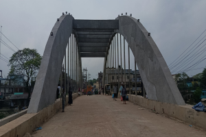 নলজুরের বুকে উদ্বোধনের অপেক্ষায় 'আর্চ সেতু'