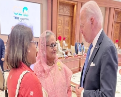 বাইডেনের সংবর্ধনা অনুষ্ঠানে যোগ দিয়েছেন প্রধানমন্ত্রী